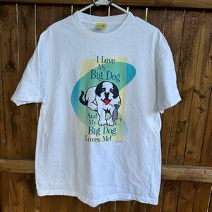 Vintage 1995 Big Dogs “I love My Big Dog And My Big Dog Loves Me!” T-Shirt Large